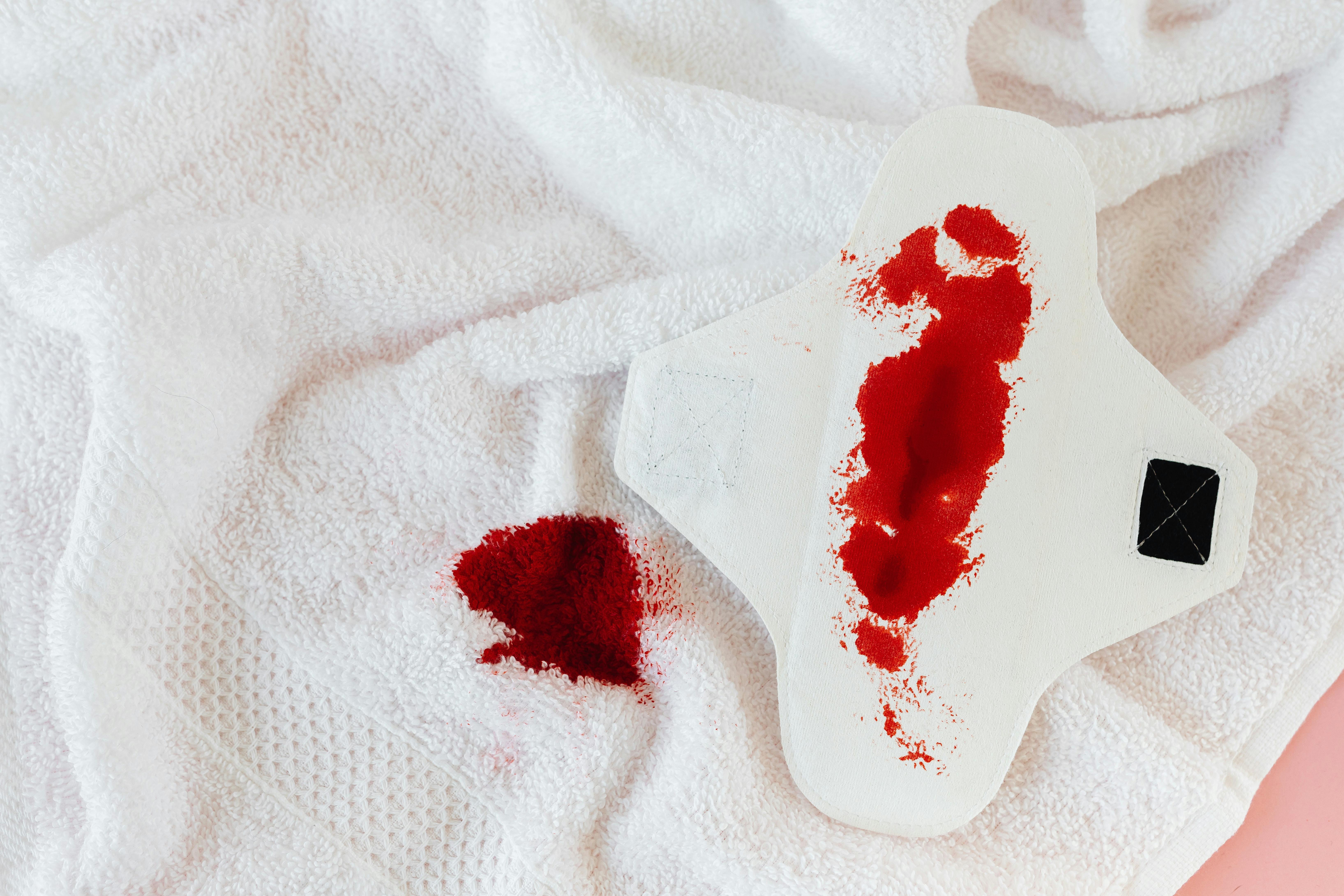 sanitary pads with blood