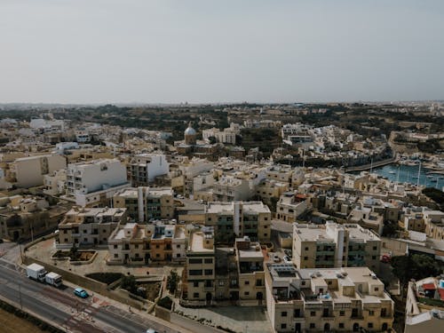 aerial Photography of Beige Concrete Buildings