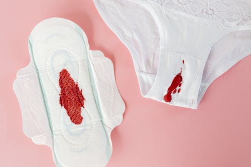 White Panty with Blood Stain