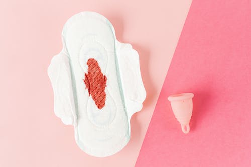 A Menstrual Pad and a Menstrual Cup 