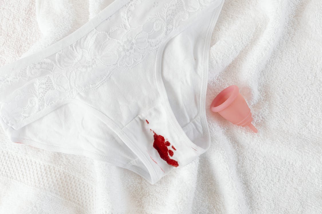 Blood on an Underwear · Free Stock Photo