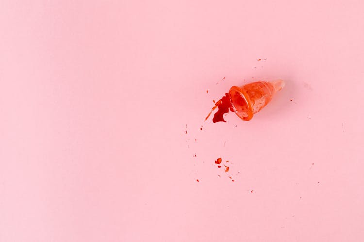 Menstrual Cup With Blood 