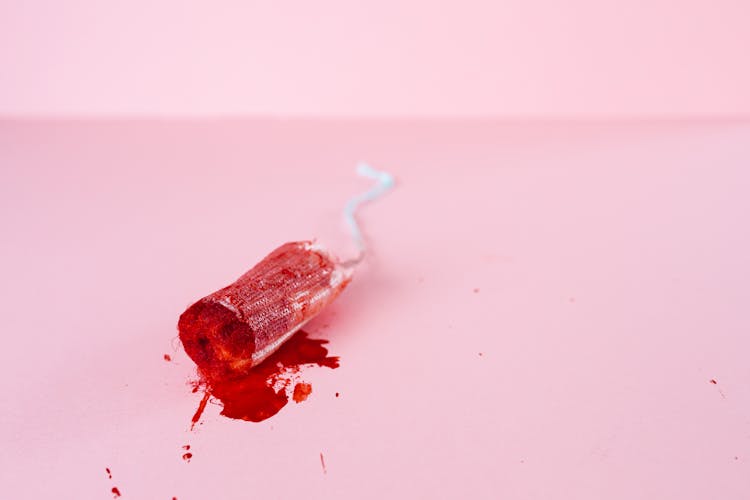 A Tampon Soaked In Blood