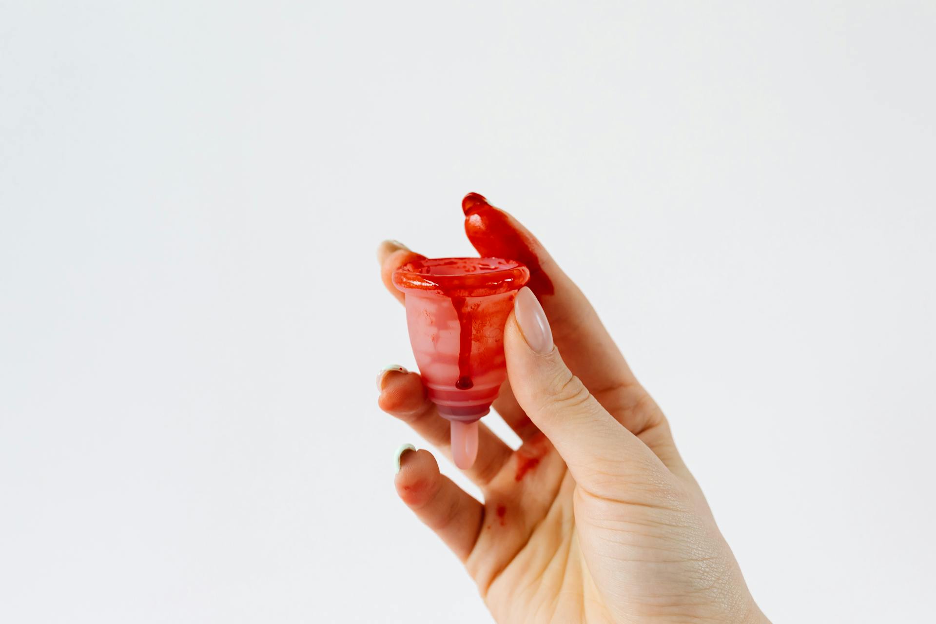 A Menstrual Cup With Blood