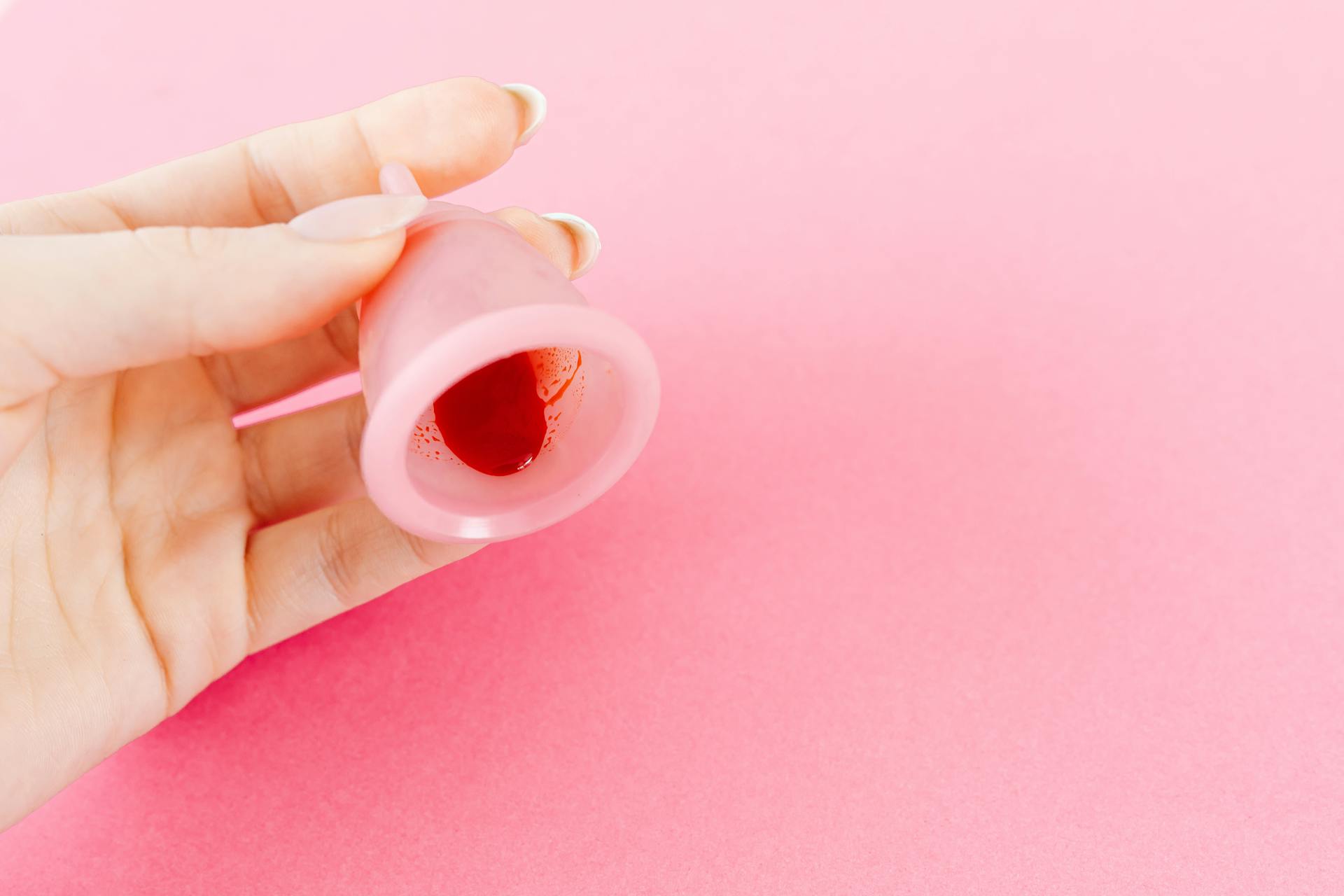 A Menstrual Cup With Blood