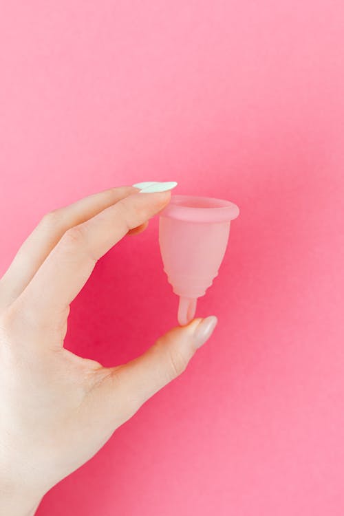 A Person Holding Menstrual Cup