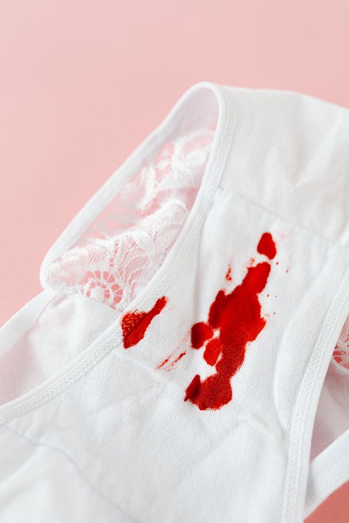 White Panty with Blood Stain · Free Stock Photo