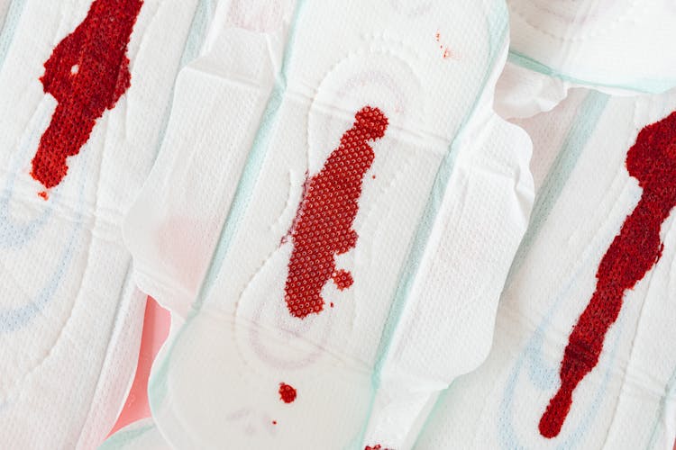 Sanitary Napkins With Blood