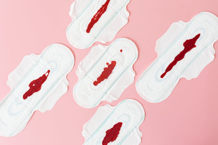 Sanitary Napkins With Blood 