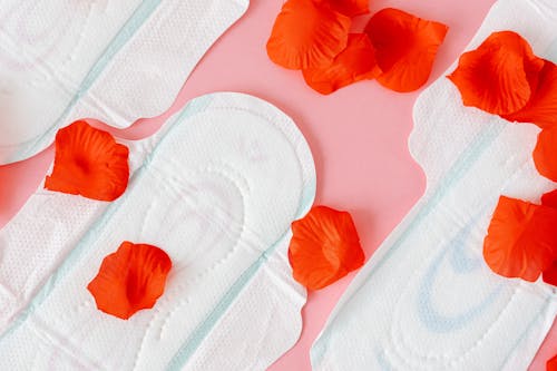 Napkins with Red Petals