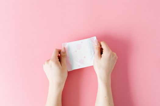 Woman Hands Holding Pad