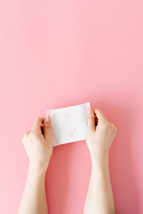 Person Holding a Pantyliner