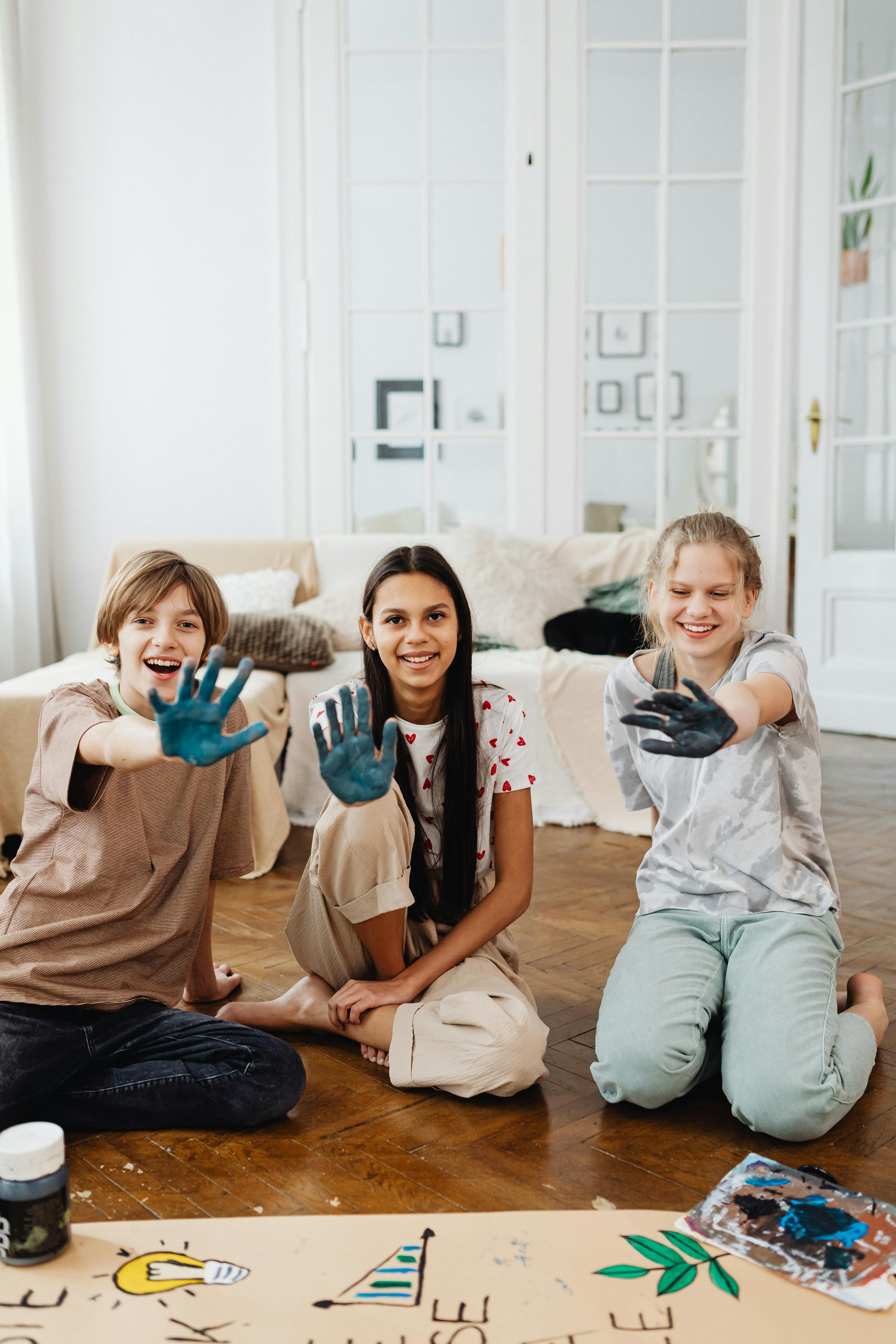 young people getting their hands dirty