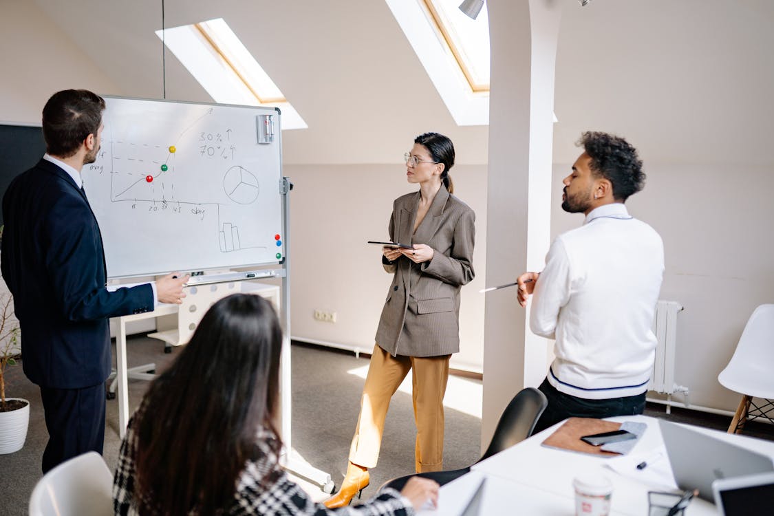 Professionals Gathered on a SEO Meeting 