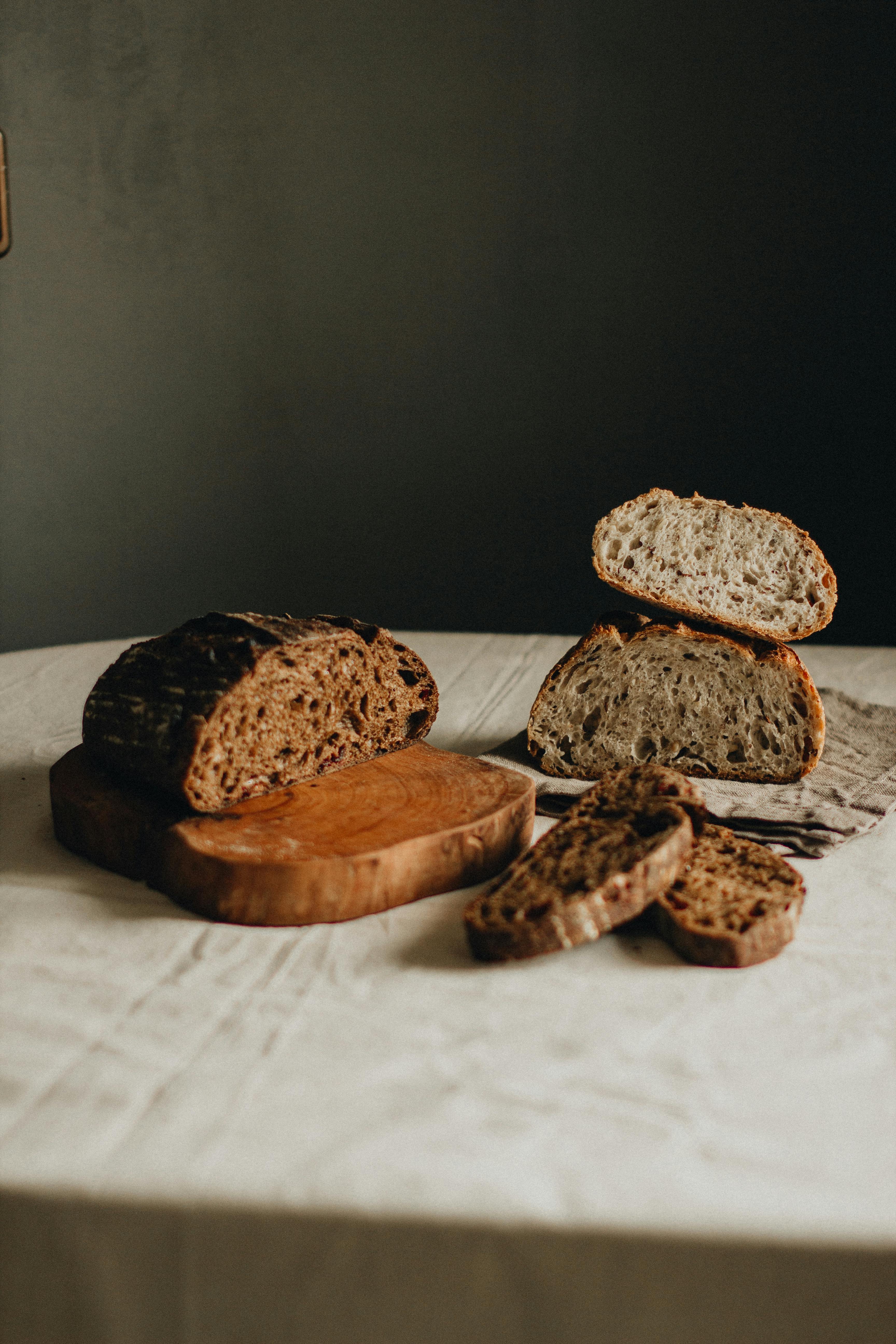 loaves of fresh sourdough bread