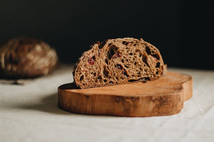 Slice Of Cranberry Black Bread