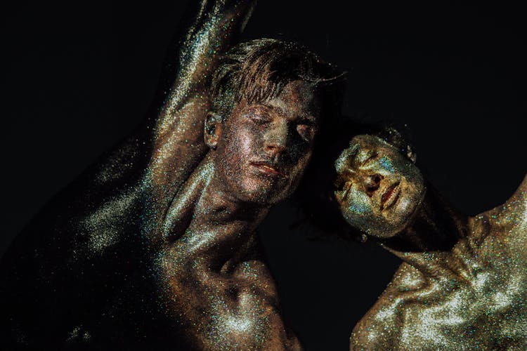 Models Covered In Glitters