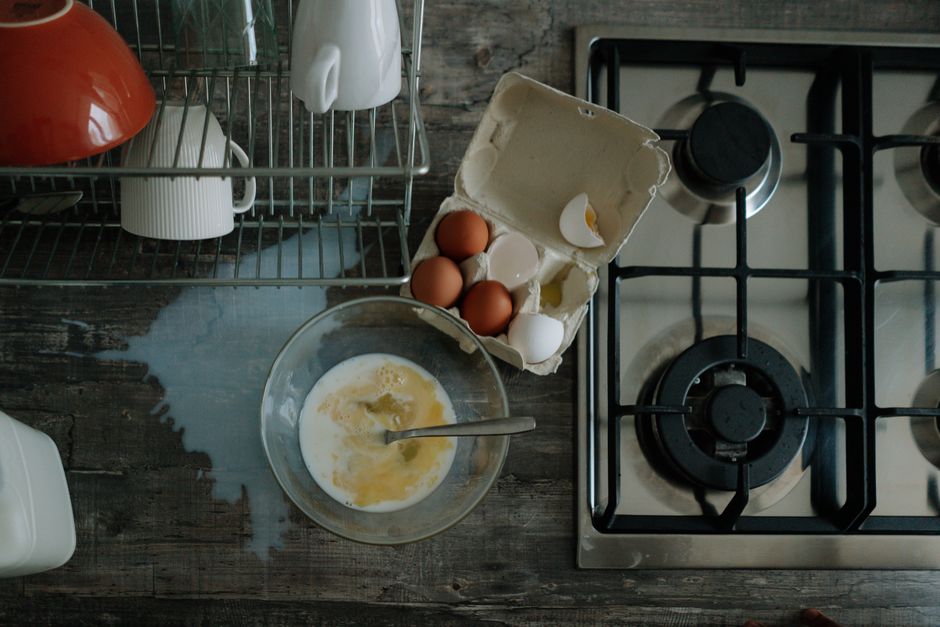 at the kitchen counter before breakfast the visible routine is simple but the preparation happens too late lifestyle photo 2