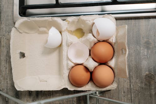 Close Up Photo of Eggs on a Tray