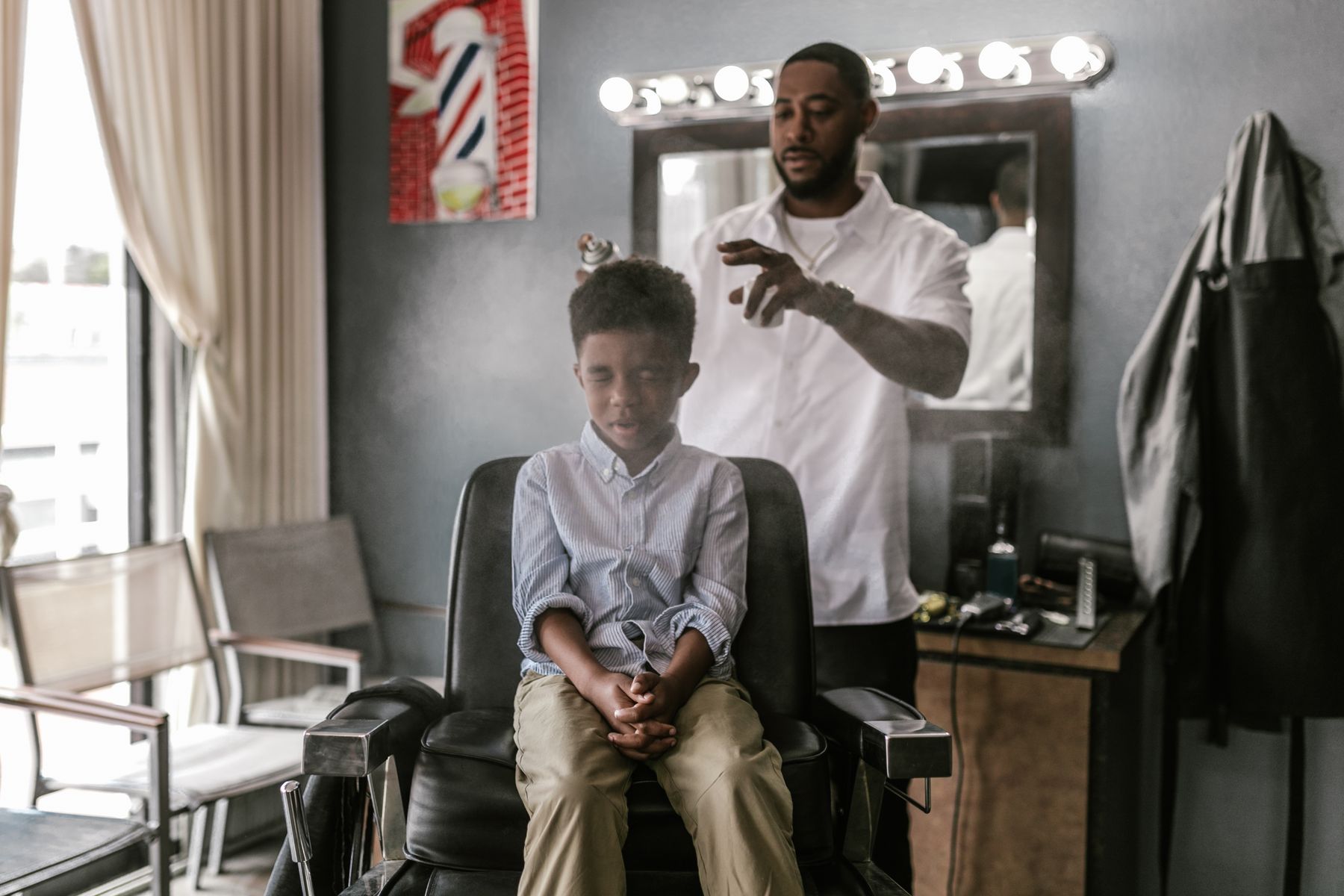 In the chair