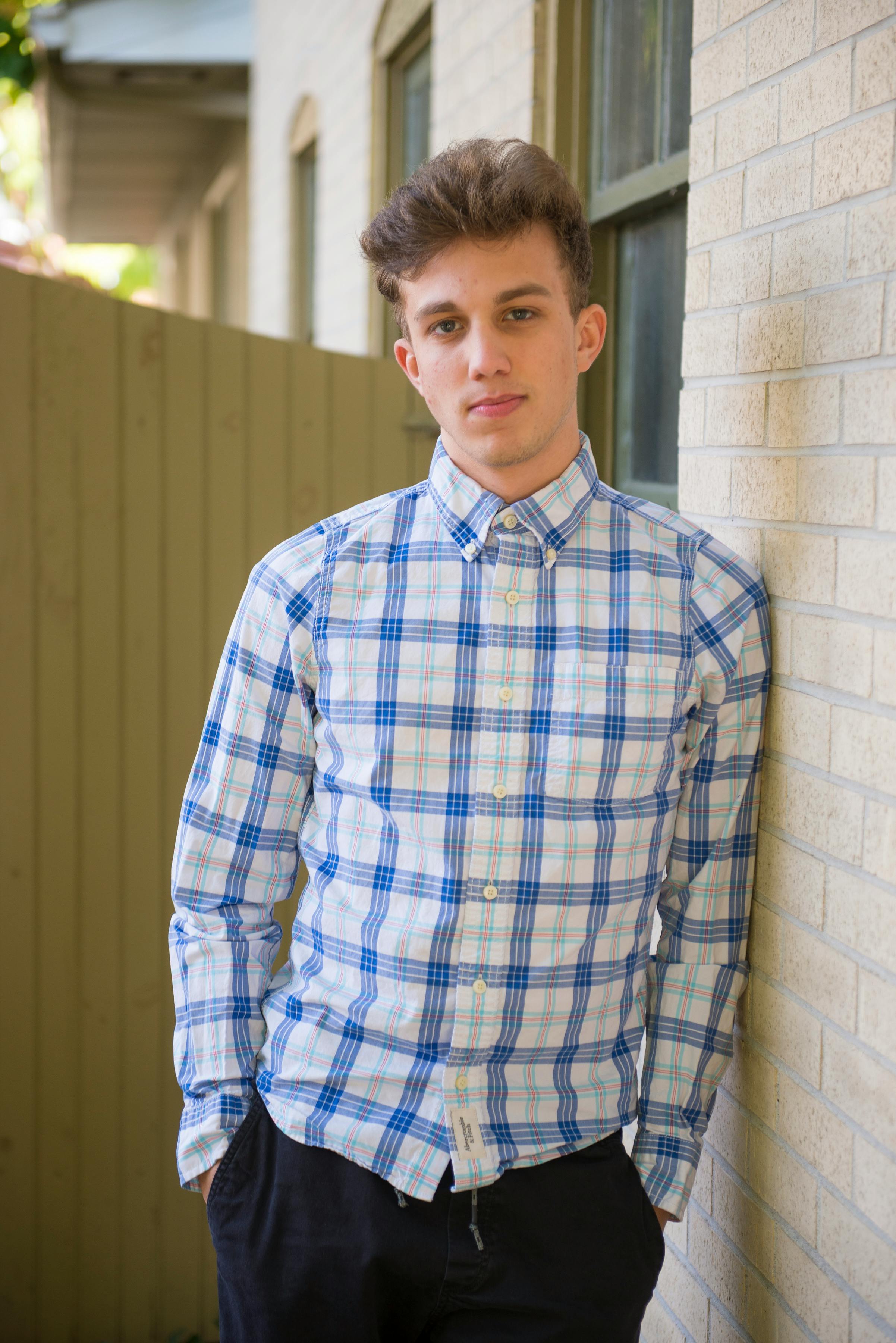 Man In White And Blue Plaid Dress Shirt · Free Stock Photo