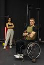 A Man Sitting on a Wheelchair