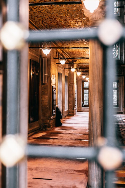 Hanging Lamps Inside a Mosque