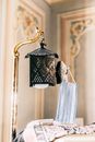Black and White Floral Pendant Lamp