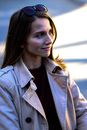 Woman in Brown Trench Boat