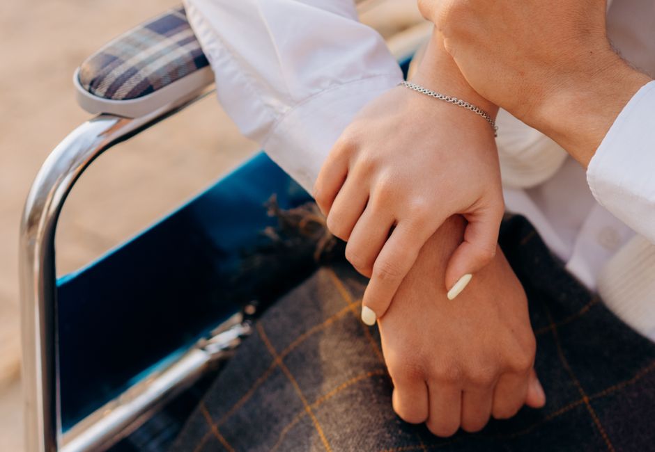 gentle hands holding support