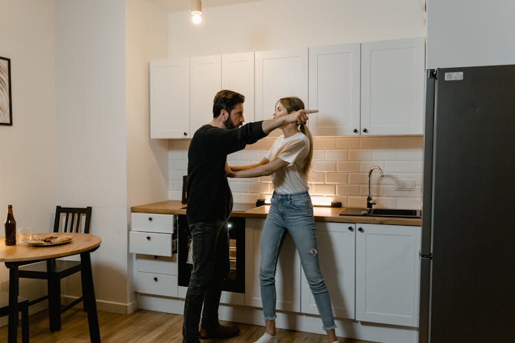 A Man And Woman Talking