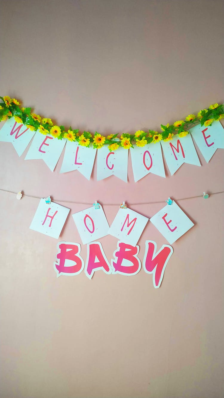 Hanging Welcome Home Sign For Baby