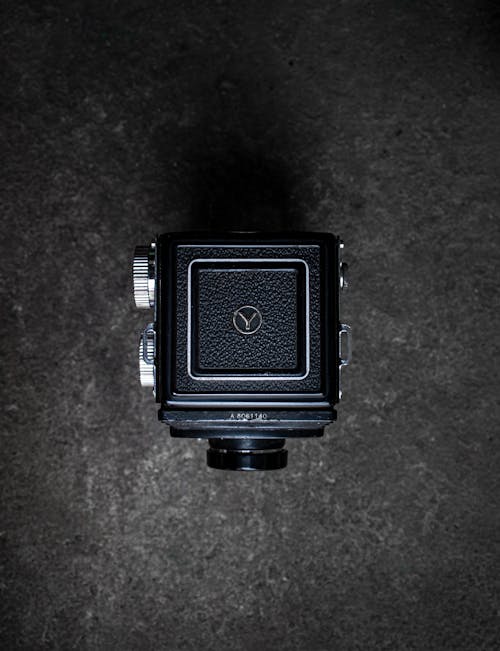 Flatlay Photo Of Black Metal Box