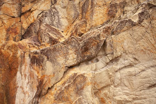 Close Up Shot Of Brown Rock Formation