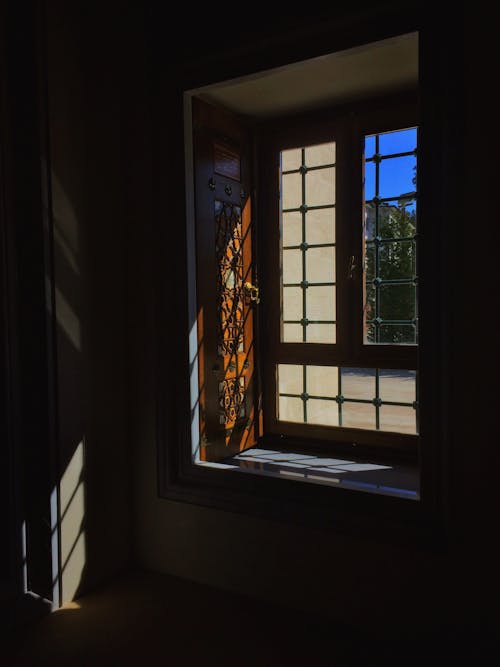 Wooden Framed Glass Window