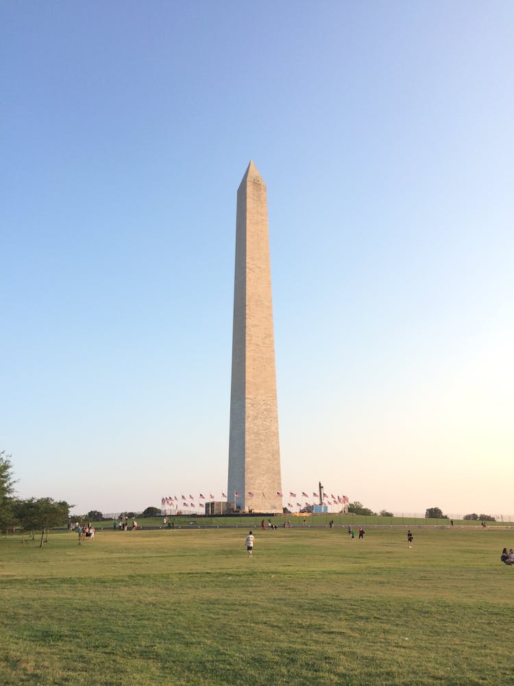 Clear Sky Over Obelisk In Washington