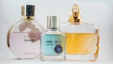 Close Up Shot Of Perfume Bottles