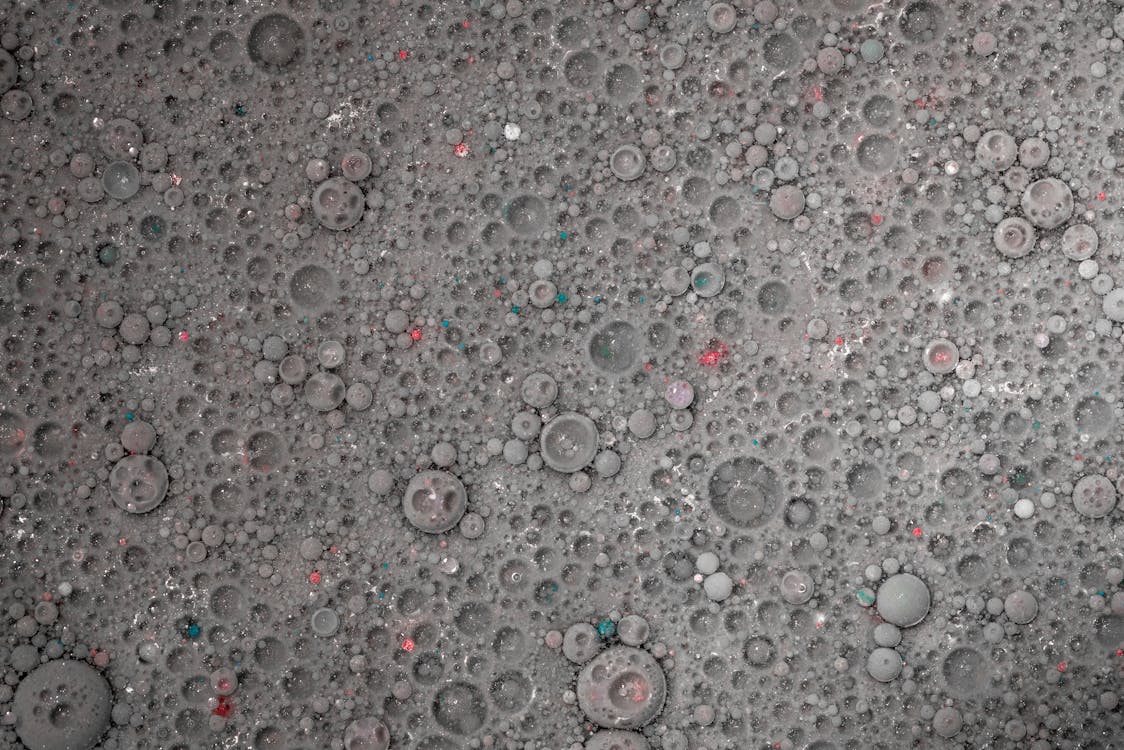 Photograph of Round Gray Bubbles