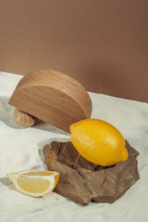 Lemons On Wooden Surface