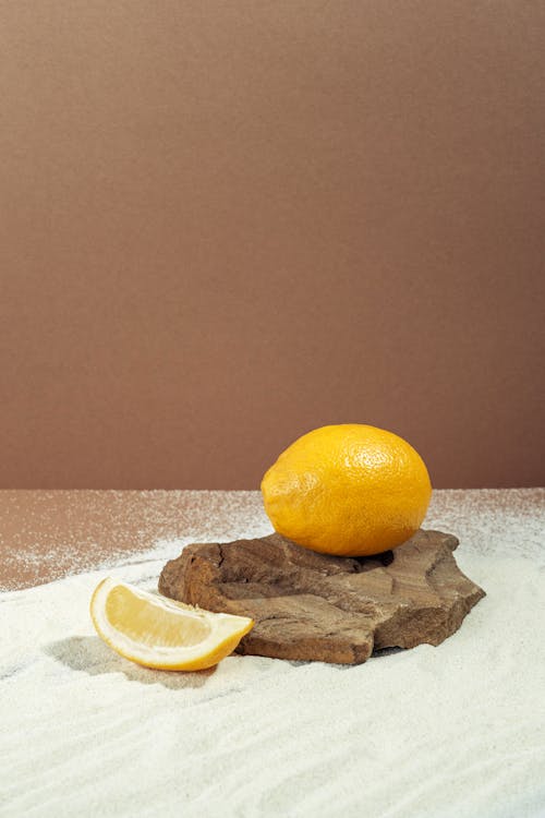 Yellow Fruit On White Sand