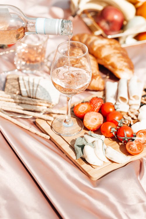 Free Pouring Liquid On Clear Wine Glass Stock Photo