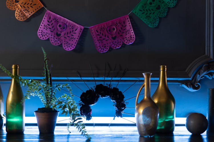 
A Headdress On An Altar During The Day Of The Dead