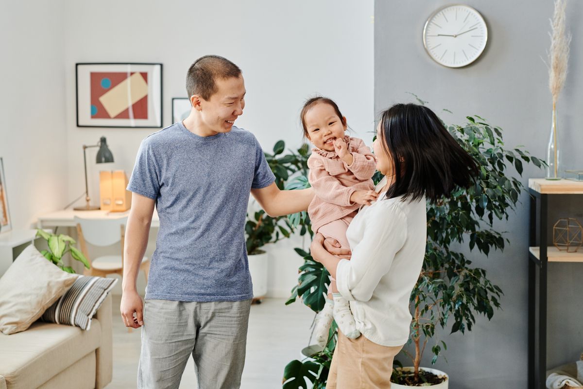Singapore family at home