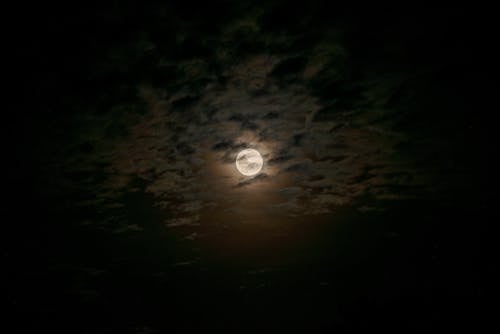 Full Moon on a Cloudy Sky
