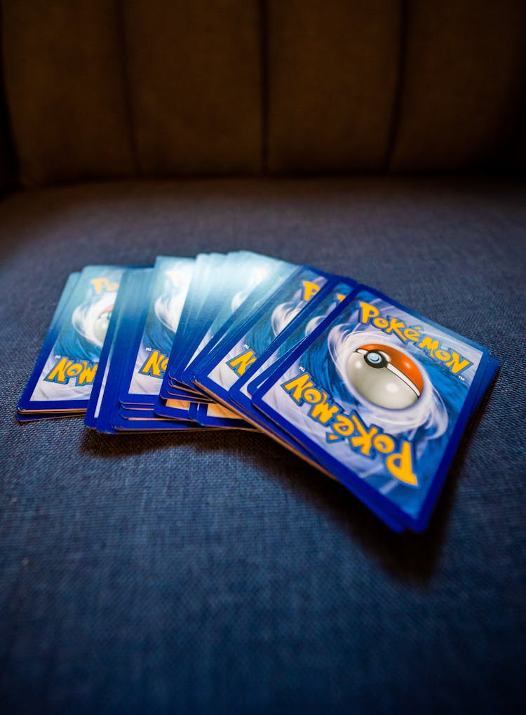 A Stack Of Pokemon Cards