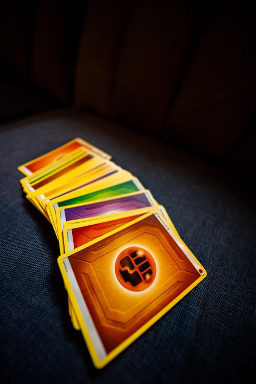 Free A Stack of Pokemon Cards Stock Photo