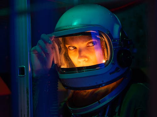 Woman In Blue Space Suit · Free Stock Photo
