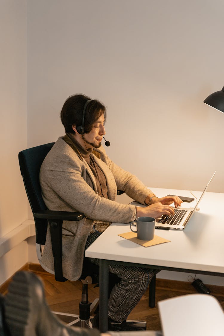 A Call Center Agent Working 