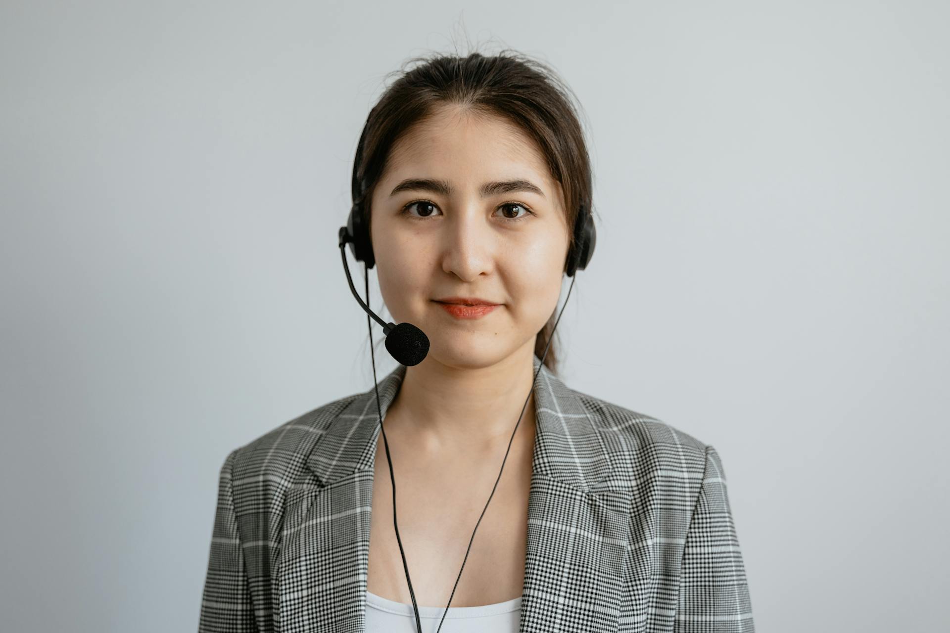 Woman Working as a Call Center Agent