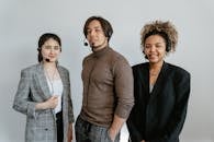 Colleagues Wearing Headsets